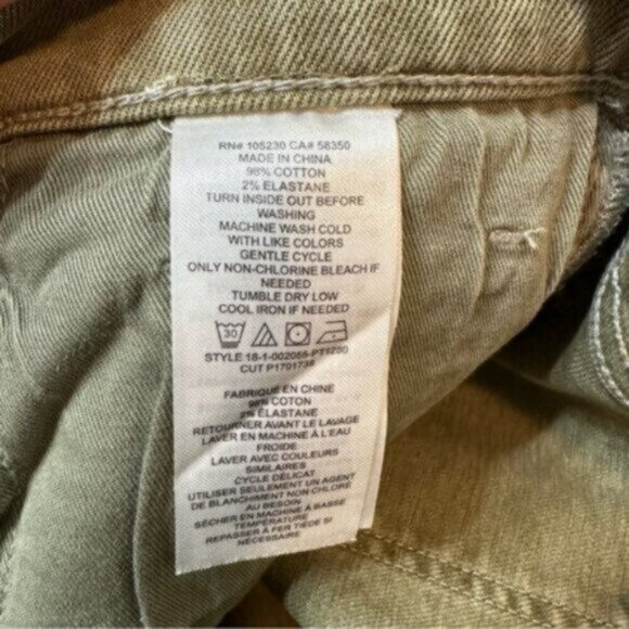 NWT Current/Elloitt | The Stiletto Covert Green Skinny Jeans Size 26 - Picture 9 of 10